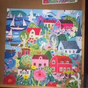 eeBoo Swedish Fishing Village 1000 Piece Jigsaw Puzzle